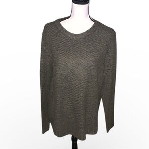 Pink Clover Dark Green Knit Sweater XL Style 51792A